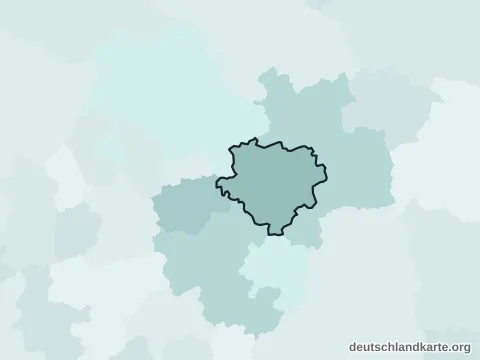 Vorschau: Nachbarkreiskarte von der kreisfreien Stadt Dortmund