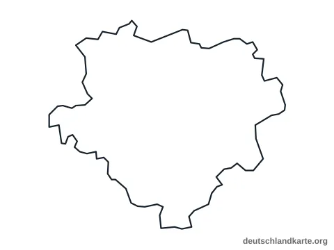 Vorschau: Umrisskarte von der kreisfreien Stadt Dortmund