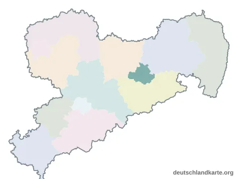 Karte: Kreisfreie Stadt Dresden in Sachsen