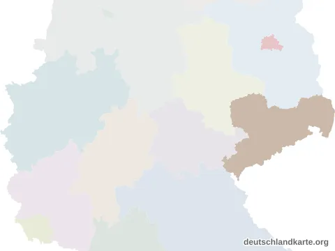 Vorschau: Lagekarte von der kreisfreien Stadt Dresden