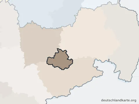 Vorschau: Nachbarkreiskarte von der kreisfreien Stadt Dresden