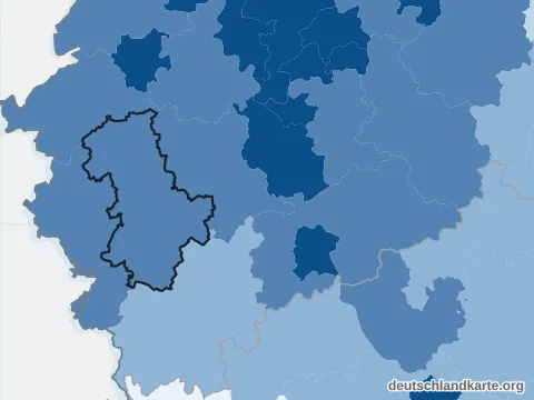 Vorschau: Bevölkerungsdichte vom Kreis Düren