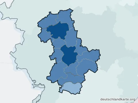 Vorschau: Einwohnerkarte vom Kreis Düren