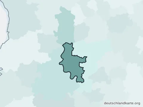 Vorschau: Nachbarkreiskarte von der kreisfreien Stadt Düsseldorf