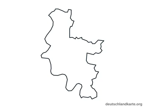 Vorschau: Umrisskarte von der kreisfreien Stadt Düsseldorf