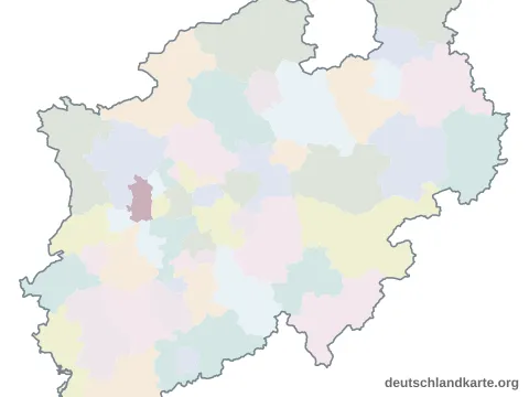 Karte: Kreisfreie Stadt Duisburg in Nordrhein-Westfalen