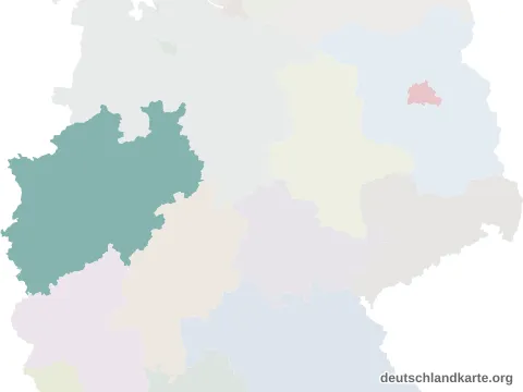 Vorschau: Lagekarte von der kreisfreien Stadt Duisburg