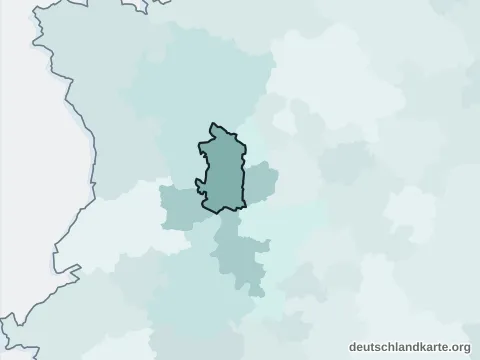 Vorschau: Nachbarkreiskarte von der kreisfreien Stadt Duisburg