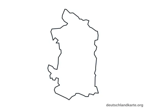 Vorschau: Umrisskarte von der kreisfreien Stadt Duisburg