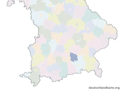 Vorschau: Karte im Bundesland vom Landkreis Ebersberg