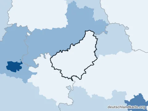 Vorschau: Bevölkerungsdichte vom Landkreis Eichsfeld