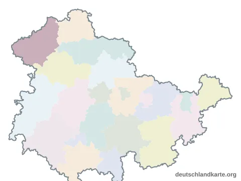 Vorschau: Karte im Bundesland vom Landkreis Eichsfeld