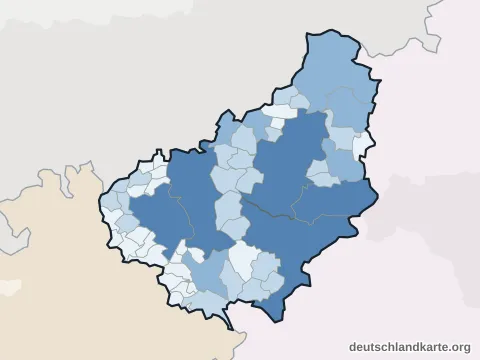 Vorschau: Einwohnerkarte vom Landkreis Eichsfeld