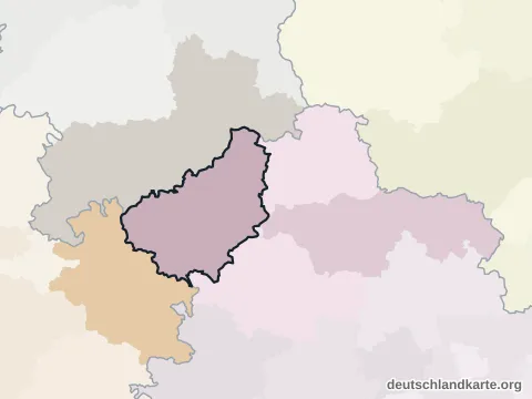 Vorschau: Nachbarkreiskarte vom Landkreis Eichsfeld
