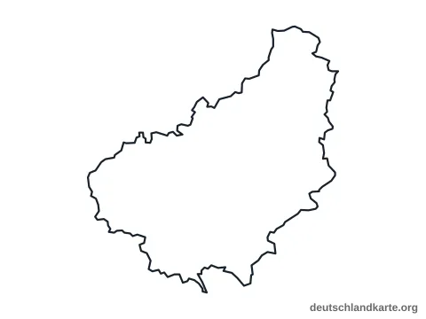 Vorschau: Umrisskarte vom Landkreis Eichsfeld