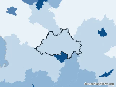 Vorschau: Bevölkerungsdichte vom Landkreis Eichstätt