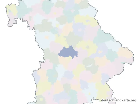 Vorschau: Karte im Bundesland vom Landkreis Eichstätt