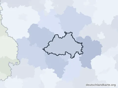 Vorschau: Nachbarkreiskarte vom Landkreis Eichstätt