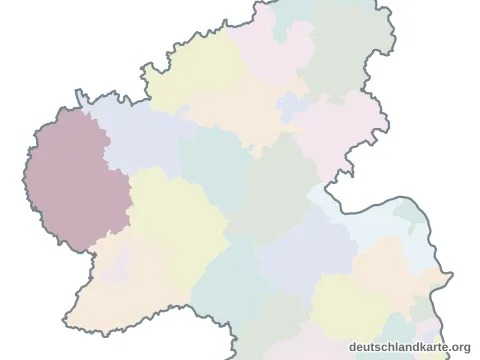 Karte im Bundesland: Eifelkreis Bitburg-Prüm