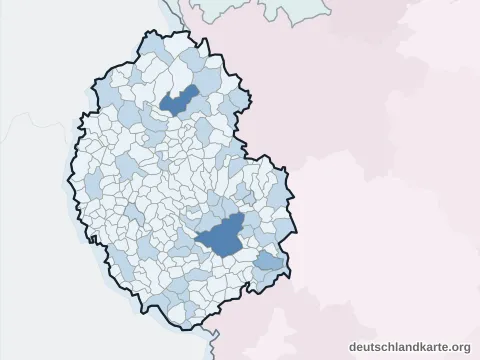 Einwohnerkarte: Eifelkreis Bitburg-Prüm