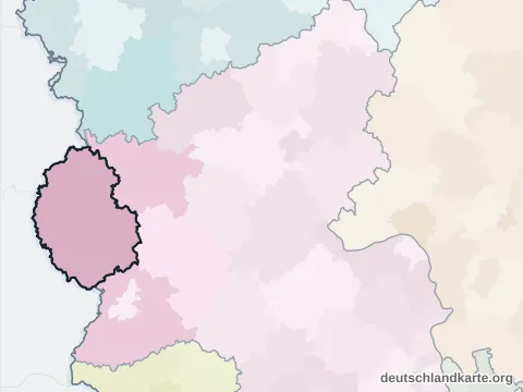 Nachbarkreiskarte: Eifelkreis Bitburg-Prüm