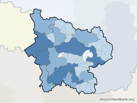 Vorschau: Einwohnerkarte vom Landkreis Elbe-Elster