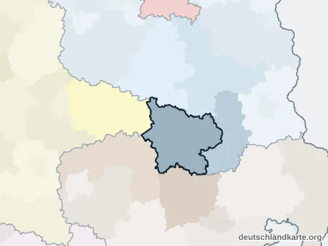 Vorschau: Nachbarkreiskarte vom Landkreis Elbe-Elster