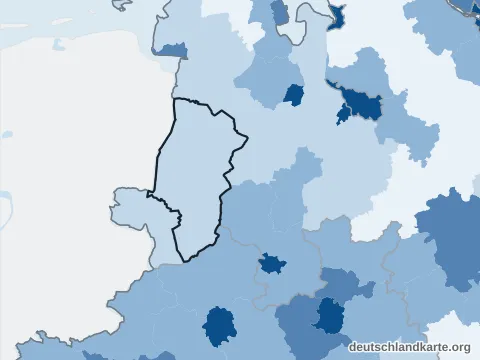 Bevölkerungsdichte: Landkreis Emsland