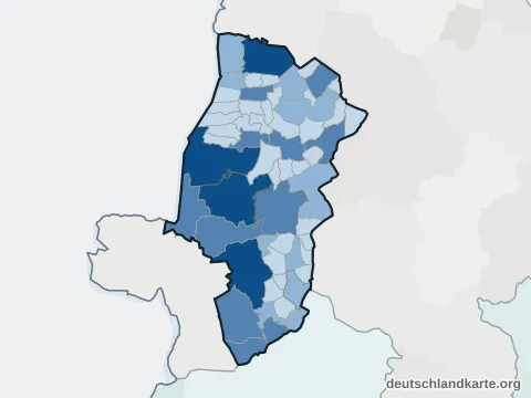 Einwohnerkarte: Landkreis Emsland