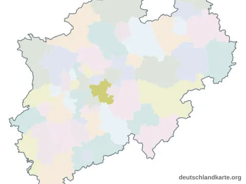Vorschau: Karte im Bundesland vom Ennepe-Ruhr-Kreis