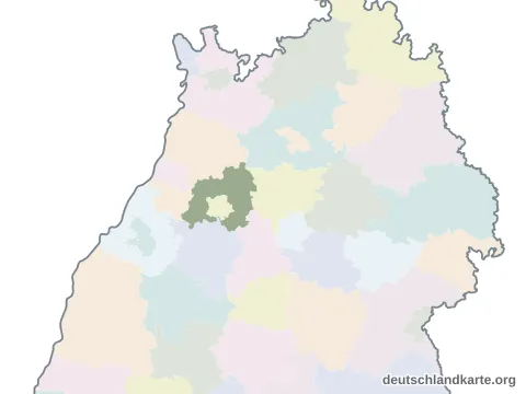 Vorschau: Karte im Bundesland vom Enzkreis