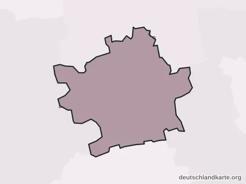 Vorschau: Ortskarte von der kreisfreien Stadt Erfurt