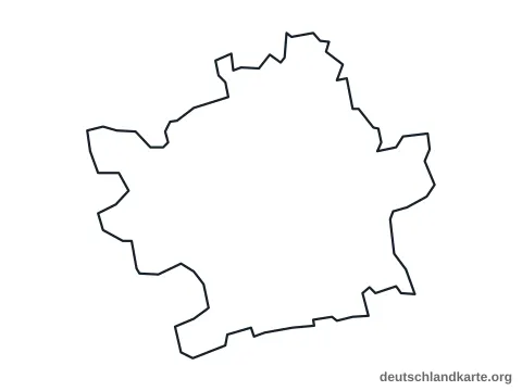 Vorschau: Umrisskarte von der kreisfreien Stadt Erfurt