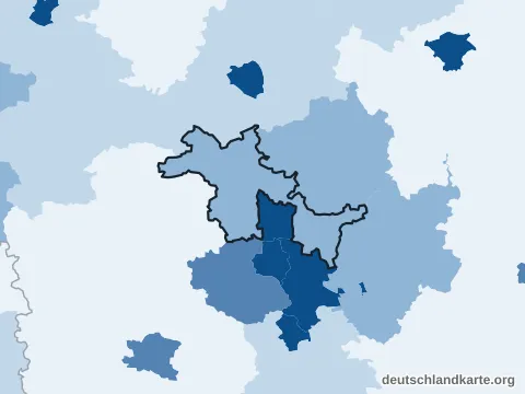 Vorschau: Bevölkerungsdichte vom Landkreis Erlangen-Höchstadt