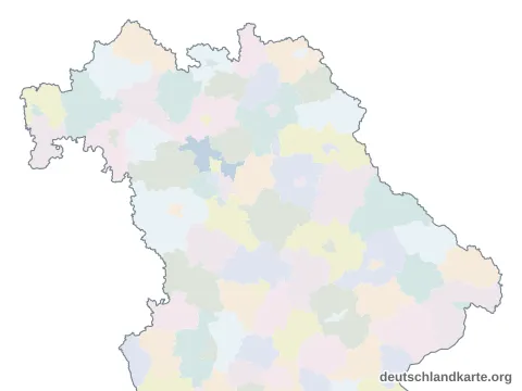Vorschau: Karte im Bundesland vom Landkreis Erlangen-Höchstadt