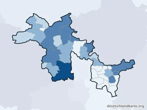 Vorschau: Einwohnerkarte vom Landkreis Erlangen-Höchstadt