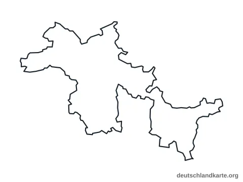 Vorschau: Umrisskarte vom Landkreis Erlangen-Höchstadt