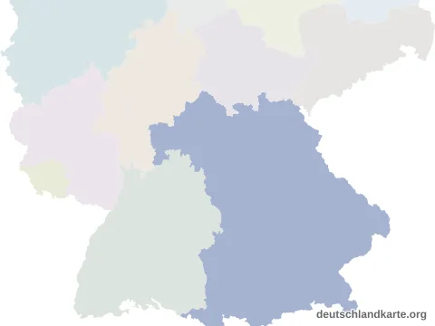 Vorschau: Lagekarte von der kreisfreien Stadt Erlangen