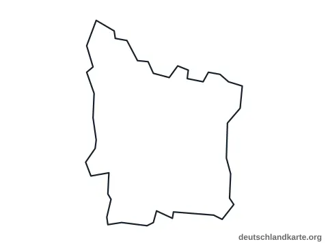 Vorschau: Umrisskarte von der kreisfreien Stadt Erlangen