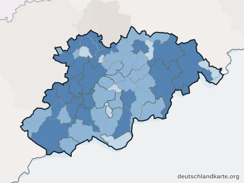 Vorschau: Einwohnerkarte vom Erzgebirgskreis