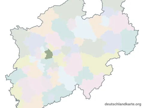 Vorschau: Karte im Bundesland von der kreisfreien Stadt Essen