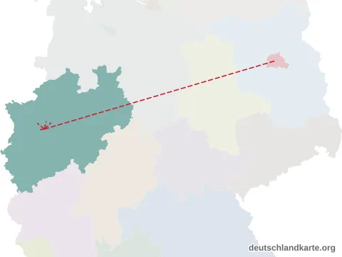 Vorschau: Entfernungskarte von der kreisfreien Stadt Essen