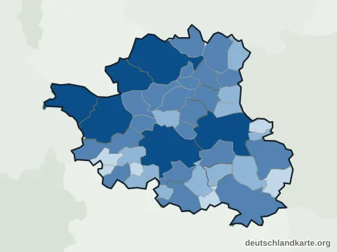 Vorschau: Einwohnerkarte vom Landkreis Esslingen