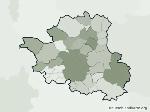Vorschau: Verwaltungsgliederung vom Landkreis Esslingen