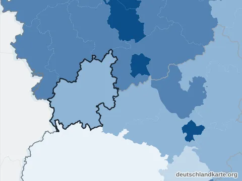 Vorschau: Bevölkerungsdichte vom Kreis Euskirchen