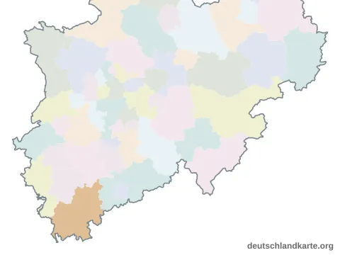 Vorschau: Karte im Bundesland vom Kreis Euskirchen
