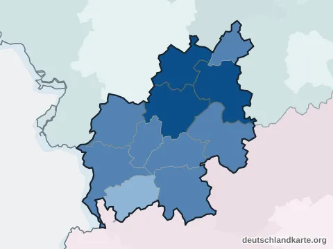 Vorschau: Einwohnerkarte vom Kreis Euskirchen