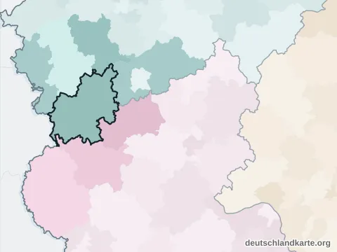Vorschau: Nachbarkreiskarte vom Kreis Euskirchen