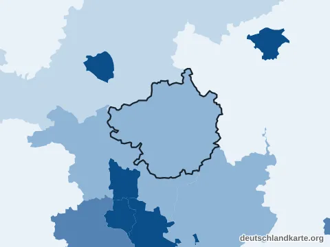 Vorschau: Bevölkerungsdichte vom Landkreis Forchheim
