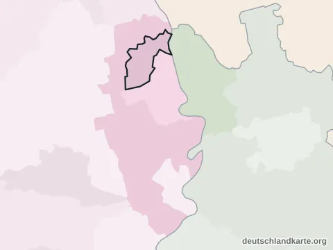 Vorschau: Nachbarkreiskarte von der kreisfreien Stadt Frankenthal (Pfalz)
